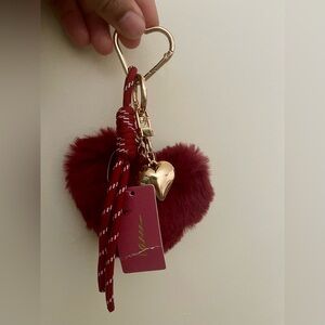I am plush heart bag charm